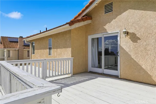 a view of wooden deck