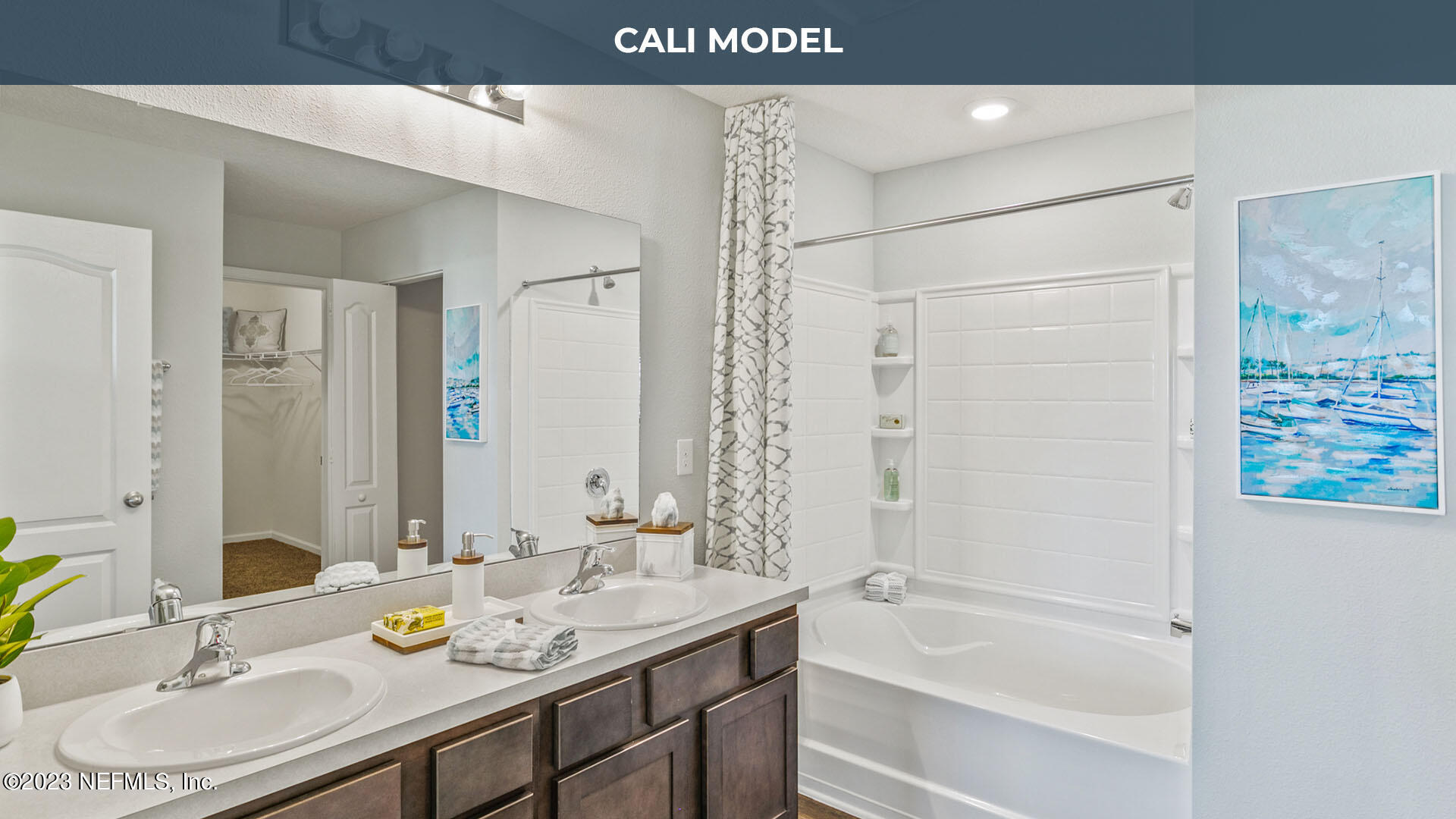 12583 Russian Olive Road Jacksonville, FL 32218 - Photo 15 of 32 a bathroom with a granite countertop sink and a mirror