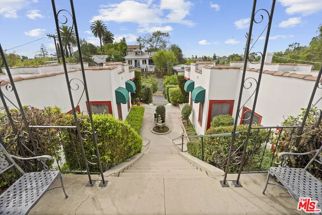 a view of outdoor space with seating area