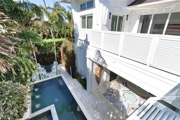 a view of a house with a balcony