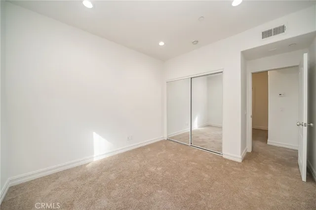 an empty room with an entryway