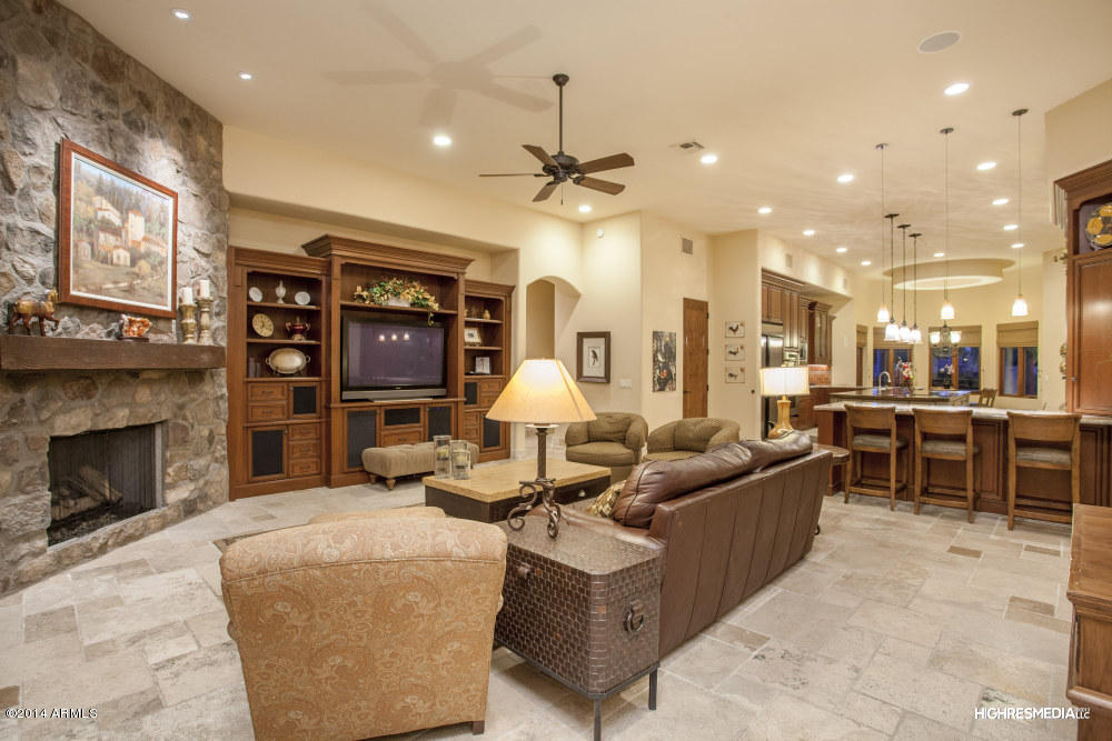 9211 South Terrace Road Tempe, AZ 85284 - Photo 17 of 45 Stone Fireplace and Built-In Cabinets