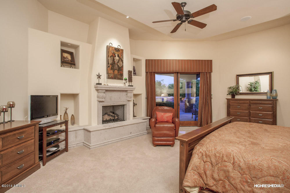 9211 South Terrace Road Tempe, AZ 85284 - Photo 27 of 45 Cantera Stone Fireplace in Master Bed