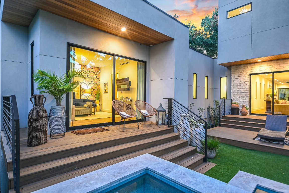 403 Ridgewood Road Austin, TX 78746 - Photo 21 of 34 a view of an entryway with wooden floor and fence