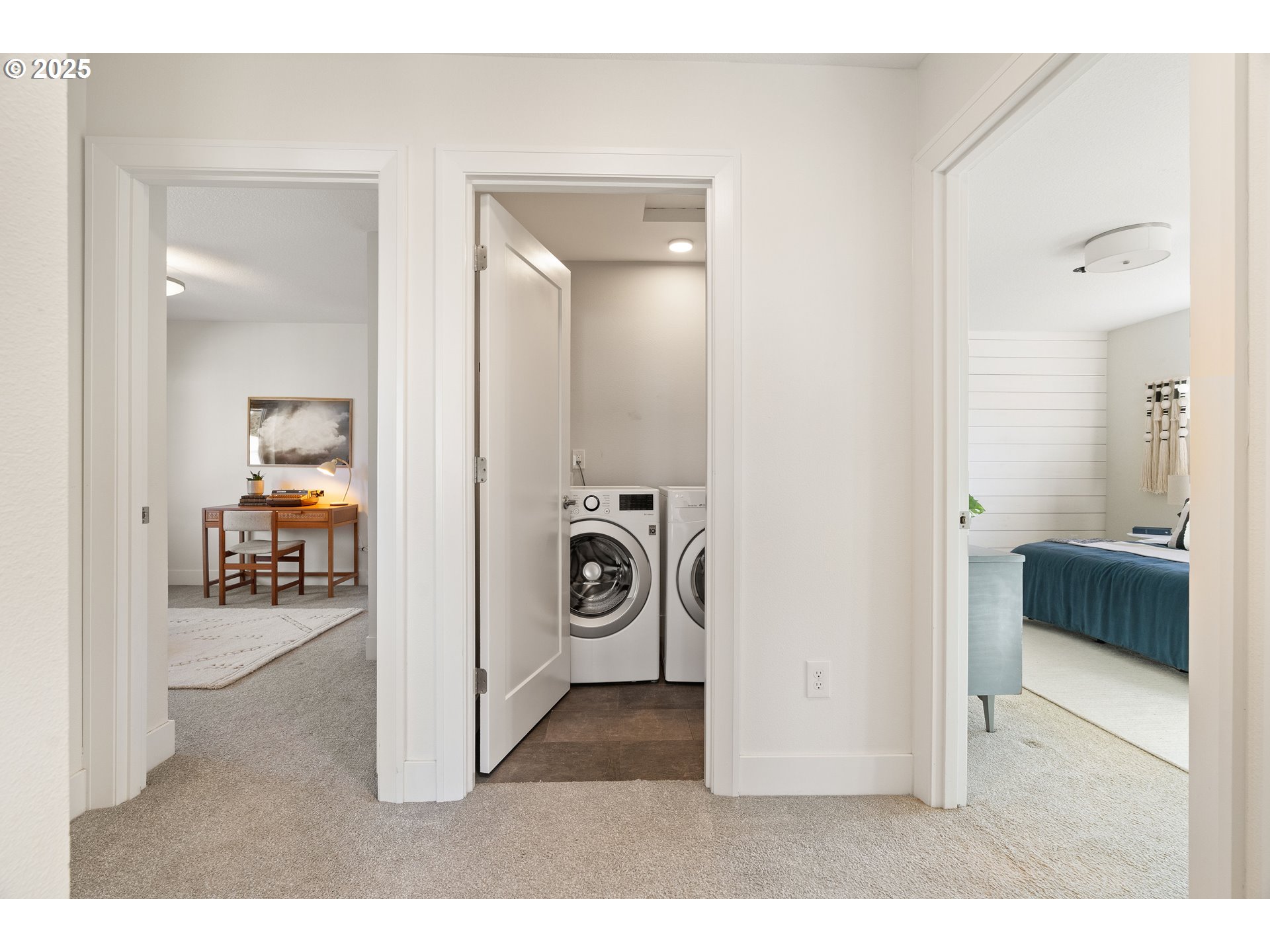4735 Southeast Bush Street Portland, OR 97206 - Photo 28 of 47 a hallway with a view of living room
