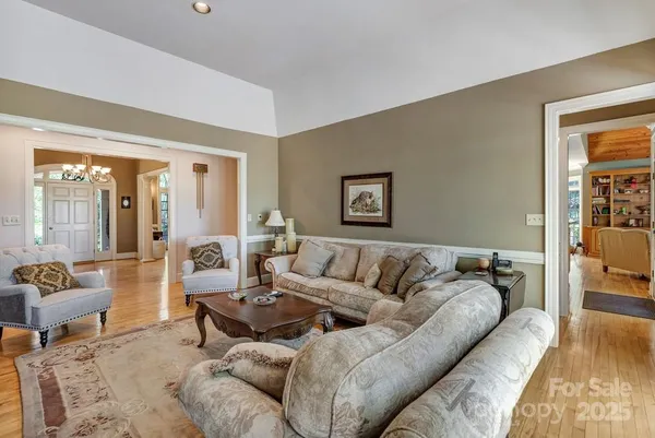 a living room with furniture and a couch
