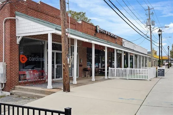 a view of entrance gate of a building
