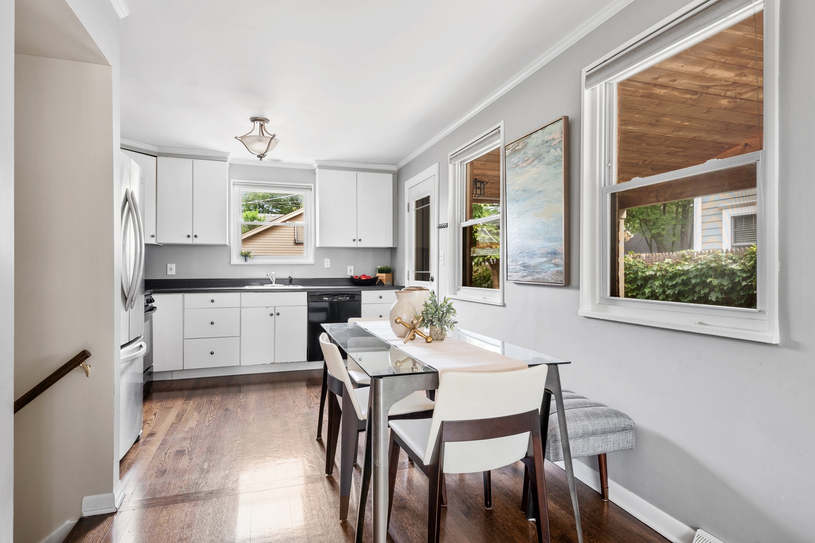 2040 Central Avenue Wilmette, IL 60091 - Photo 5 of 22 a view of a dining room with furniture window and outside view