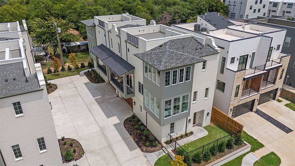 a front view of a multi story building