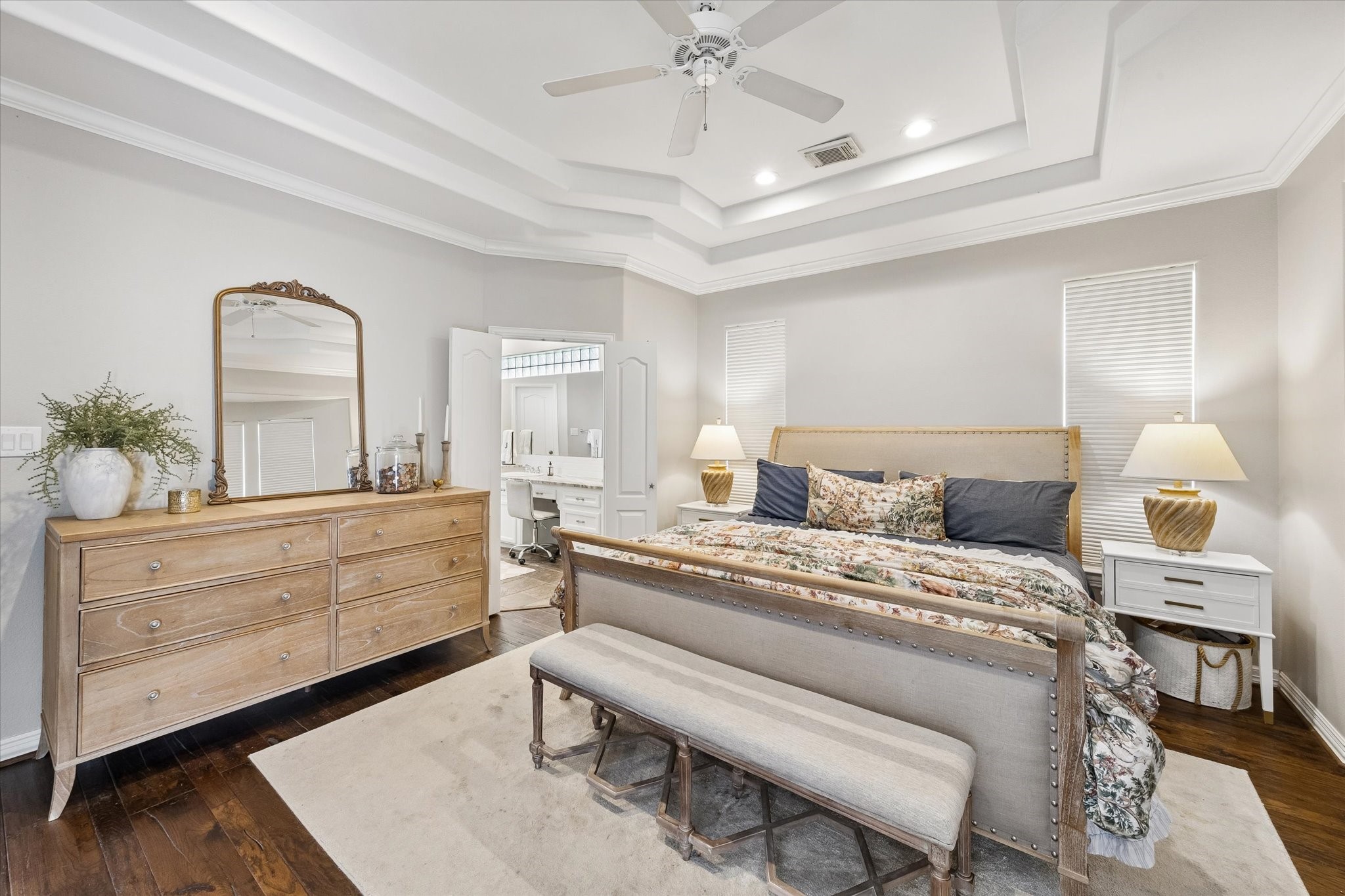 6819 Still Meadow Street Spring, TX 77389 - Photo 29 of 50 The primary suite offers direct pool access and an en suite bath