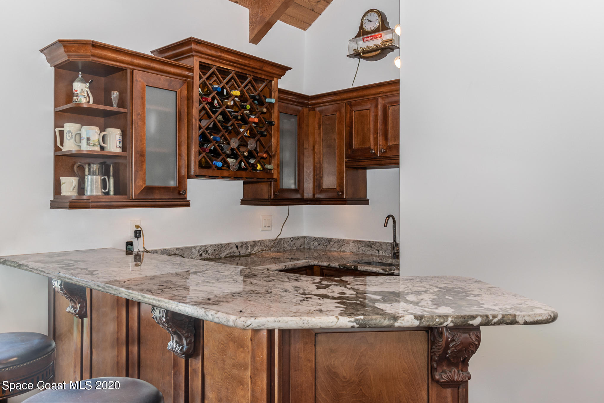 457 Turtle Circle Satellite Beach, FL 32937 - Photo 20 of 70 Wet Bar w/ Granite in Family room