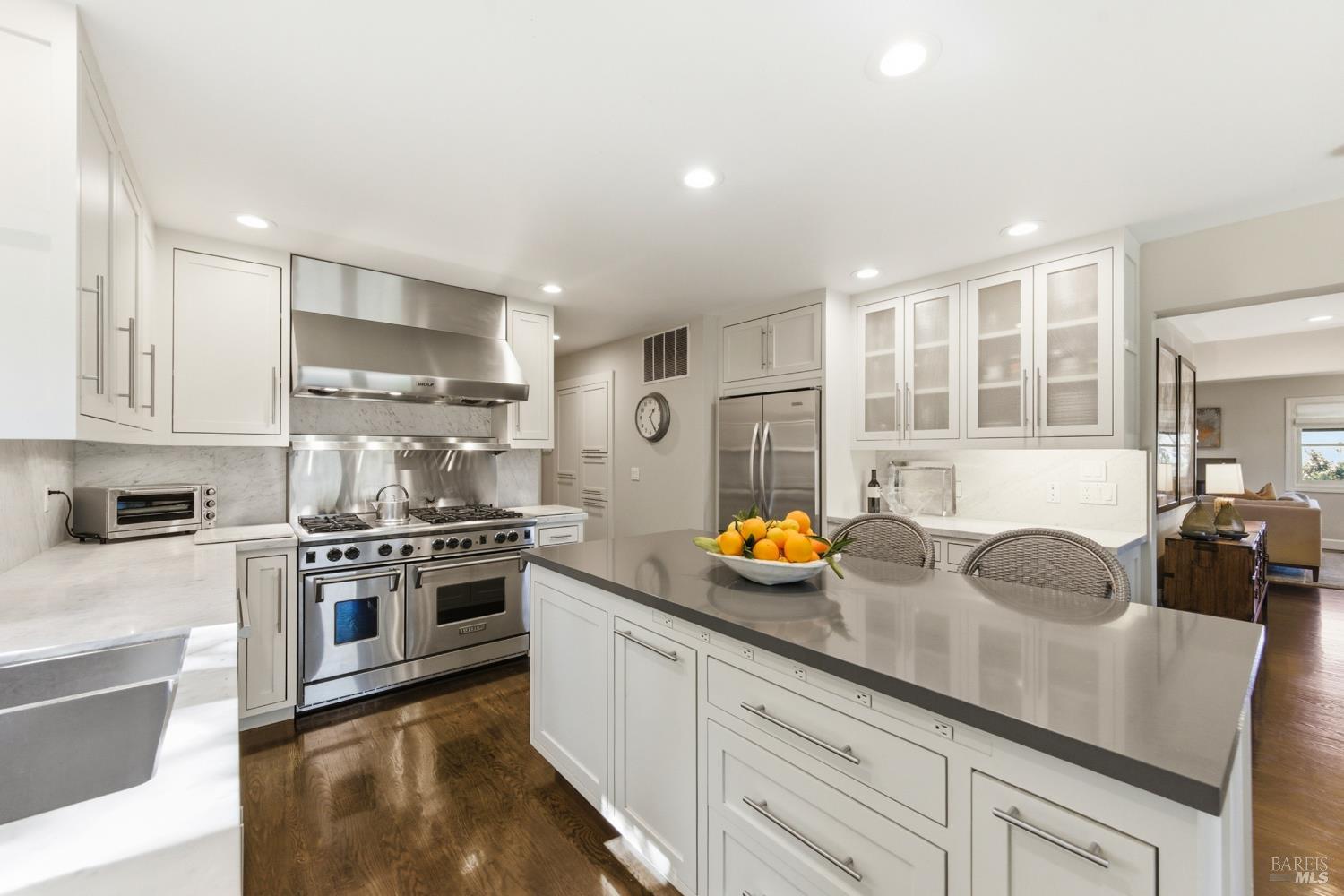 125 White Cottage Road North Angwin, CA 94508 - Photo 2 of 42 a kitchen with stainless steel appliances a sink a stove and cabinets