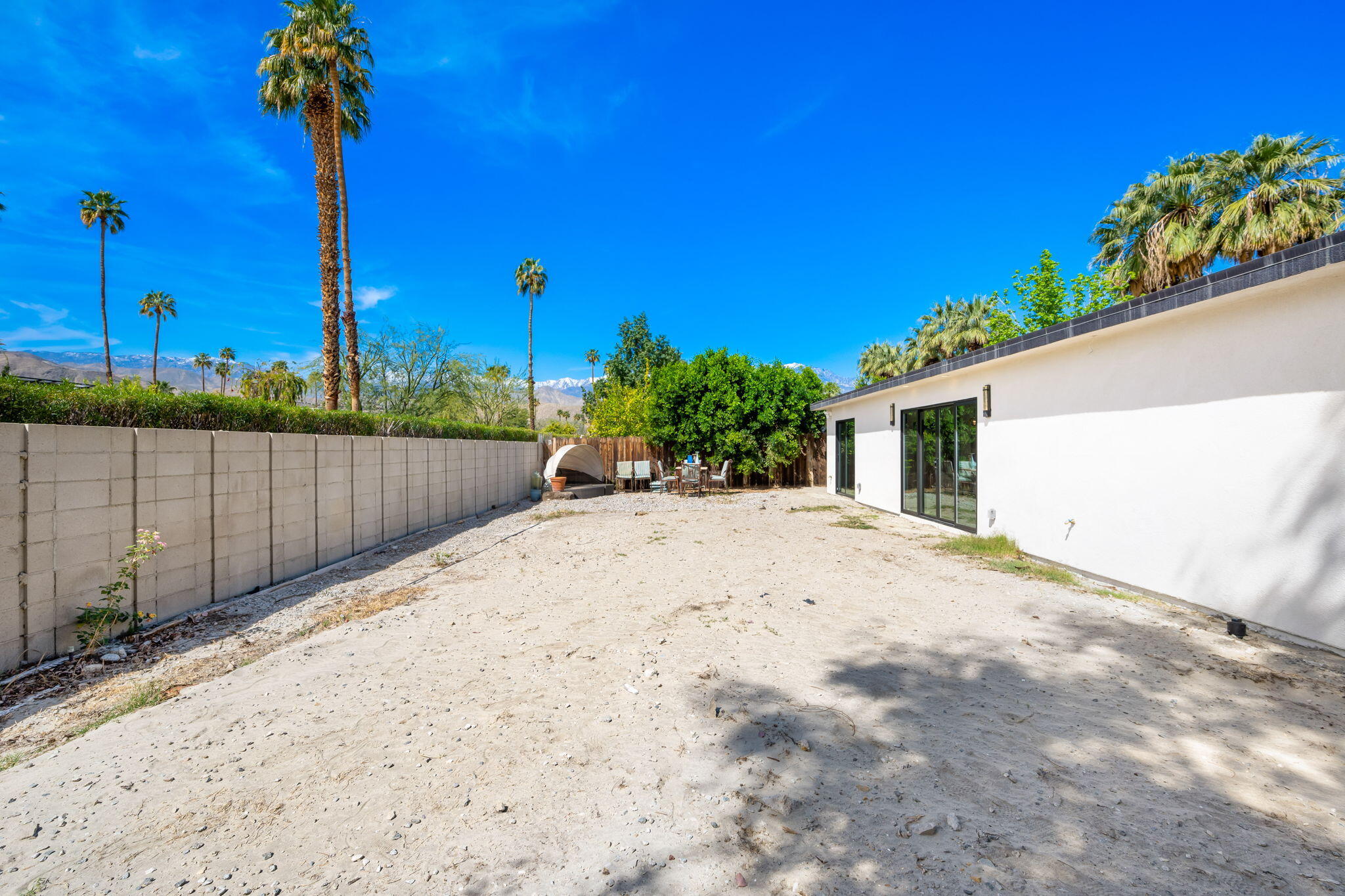 70131 Chappel Road Rancho Mirage, CA 92270 - Photo 40 of 42 a view of a backyard with potted plants