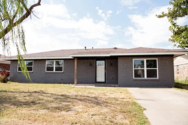 a front view of a house