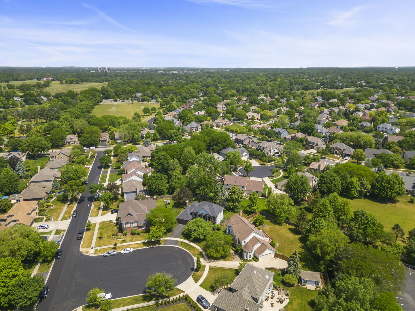1921 Hampton Drive Wheaton, IL 60189 - Photo 45 of 54 an aerial view of residential houses with outdoor space and trees