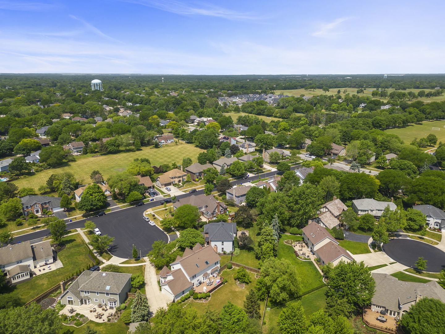 1921 Hampton Drive Wheaton, IL 60189 - Photo 46 of 54 an aerial view of residential houses with outdoor space and trees