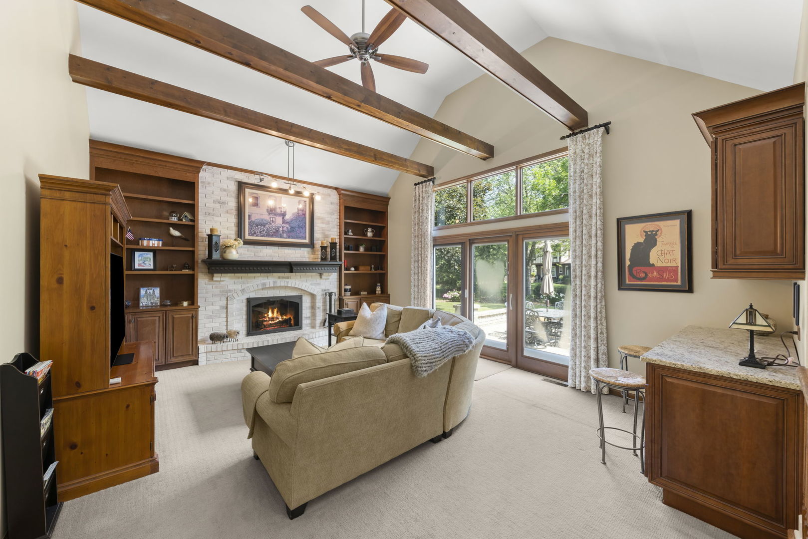 1921 Hampton Drive Wheaton, IL 60189 - Photo 9 of 54 a living room with furniture a fireplace and a flat screen tv