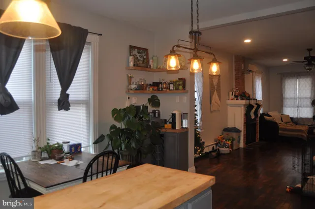 a room with furniture and a chandelier