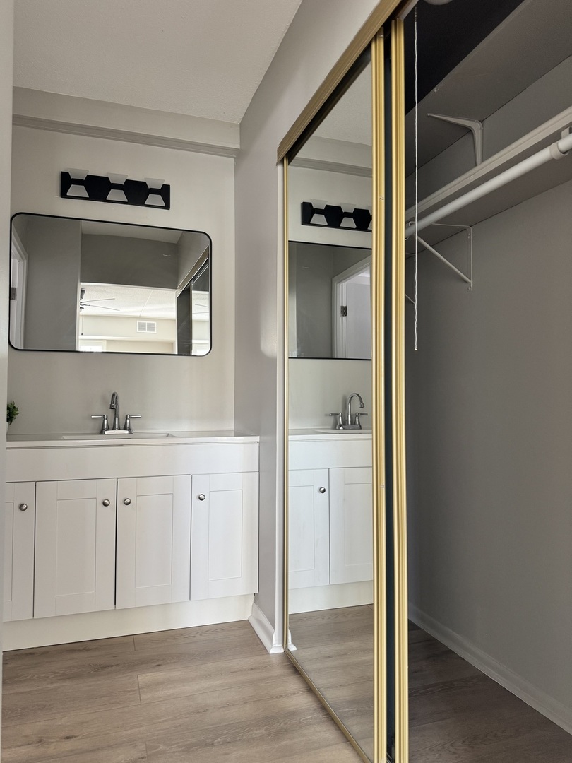500 Park Avenue, Unit 433 Calumet City, IL 60409 - Photo 17 of 22 a bathroom with a sink and a mirror