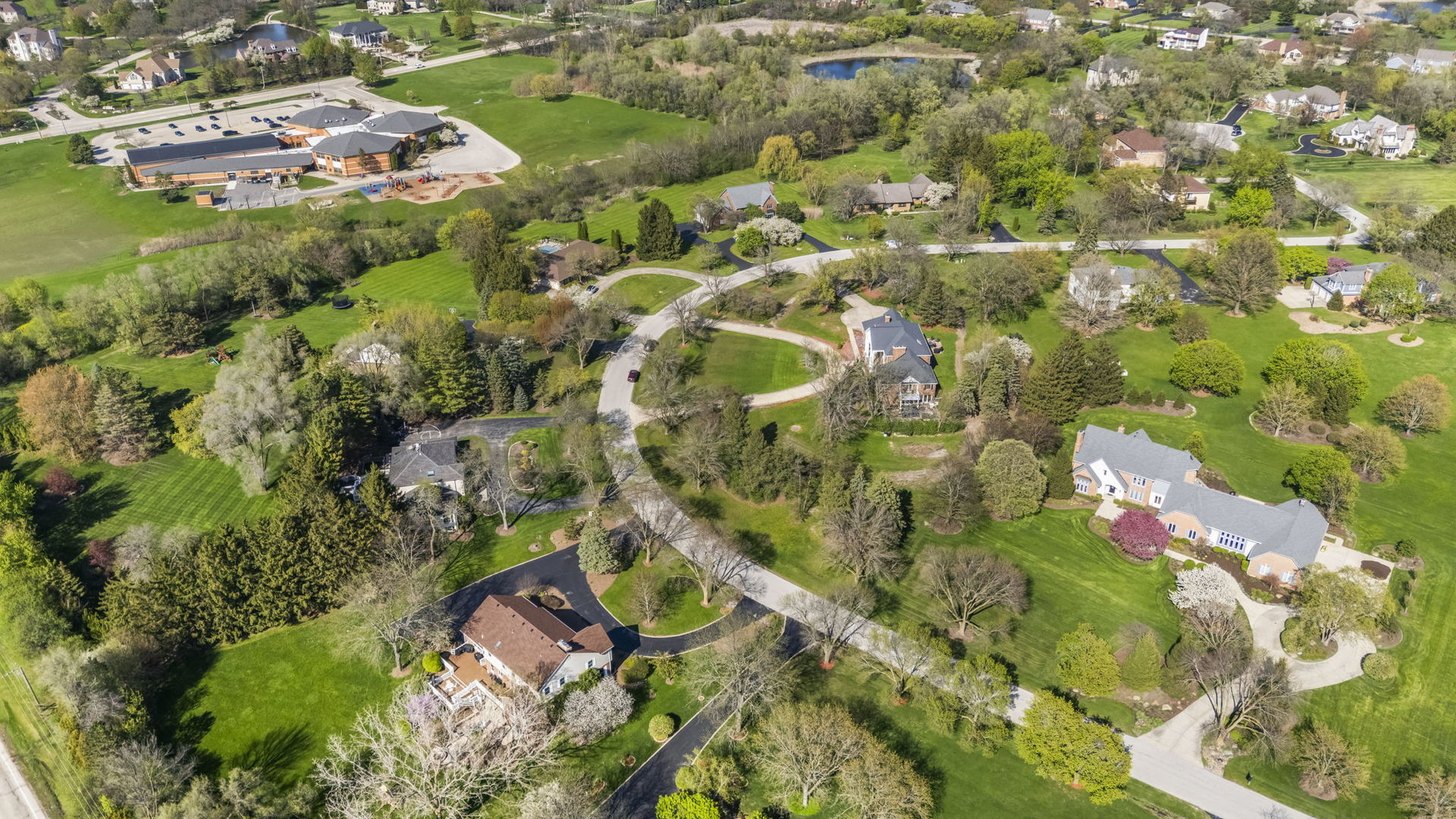 26 Brandywine Road South Barrington, IL 60010 - Photo 38 of 47 an aerial view of residential houses with outdoor space