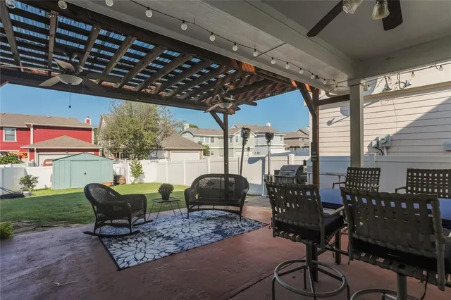 a room with furniture and a large window
