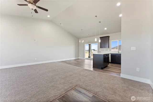 a view of kitchen and microwave