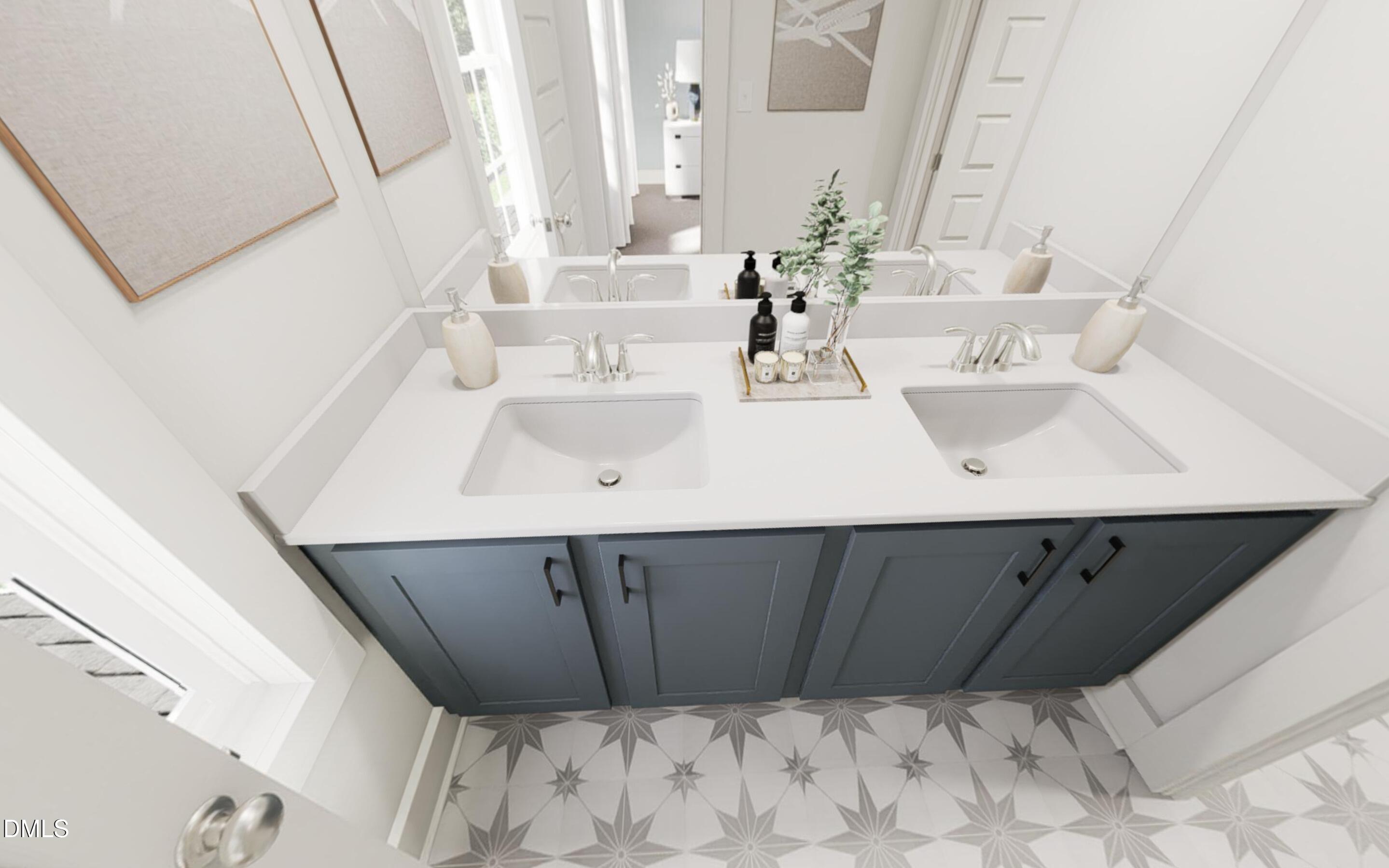 871 Central Park Drive Raleigh, NC 27604 - Photo 13 of 22 a bathroom with a sink and a mirror