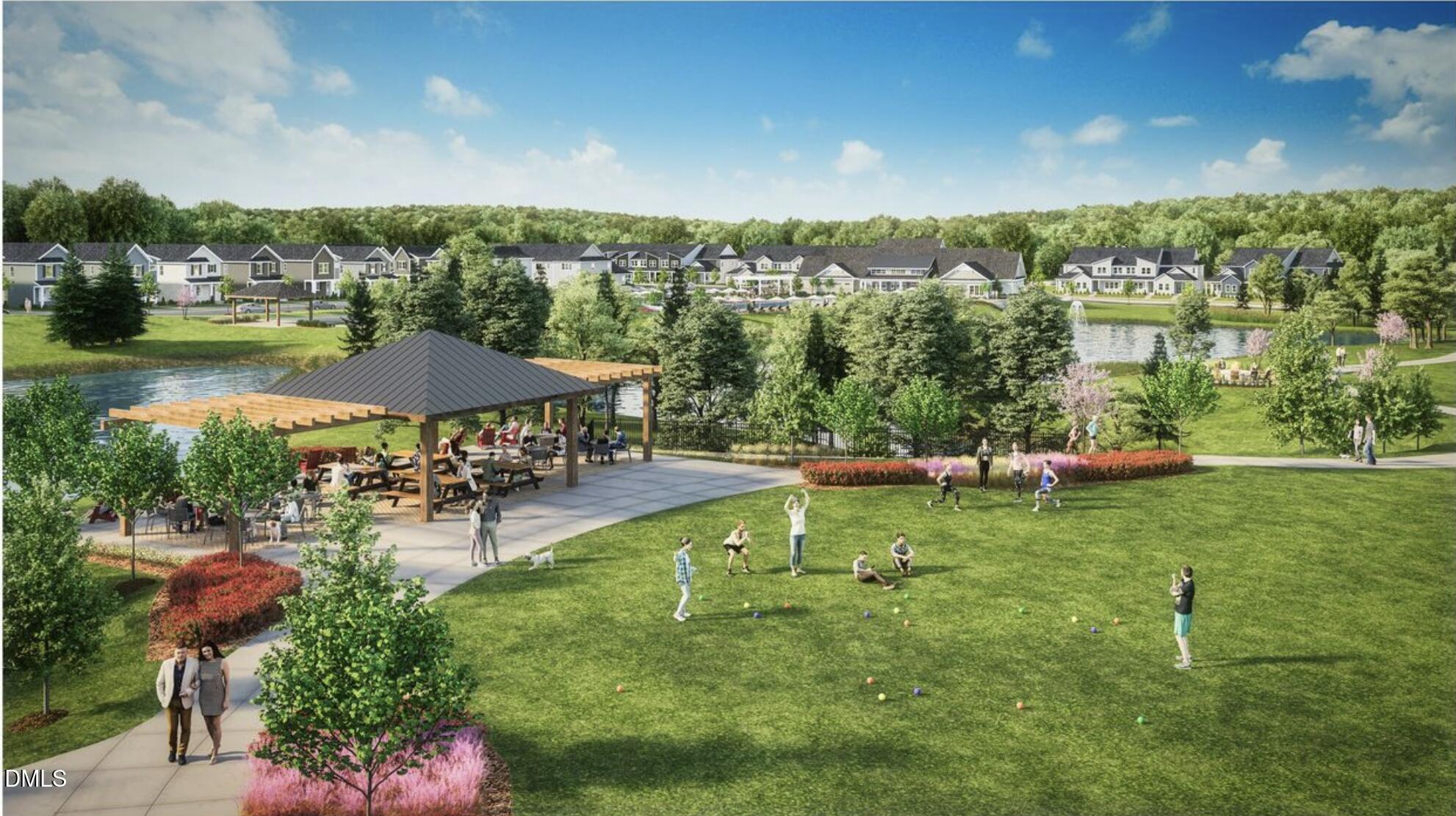 871 Central Park Drive Raleigh, NC 27604 - Photo 17 of 22 a view of a lake with a yard and lake view