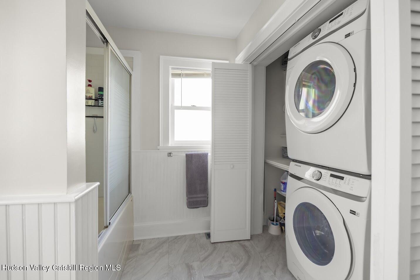 4 Greely Road Craryville, NY 12521 - Photo 11 of 37 a view of a hallway with washer and dryer