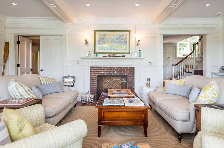 36 Down Harbor Road Edgartown, MA 02539 - Photo 11 of 54 a living room with furniture and a fireplace