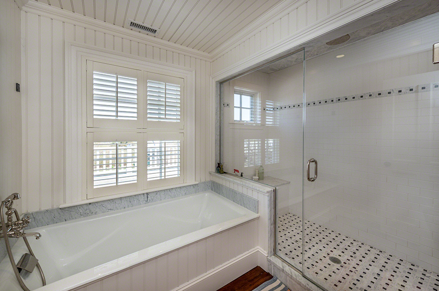 36 Down Harbor Road Edgartown, MA 02539 - Photo 30 of 54 a bathroom with a shower and a bathtub