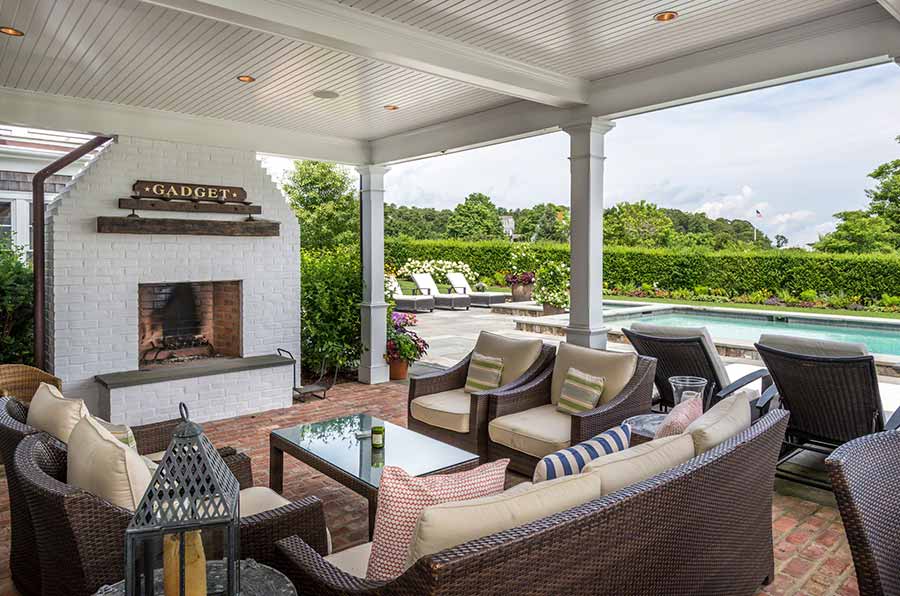 36 Down Harbor Road Edgartown, MA 02539 - Photo 48 of 54 a outdoor space with patio fireplace and furniture