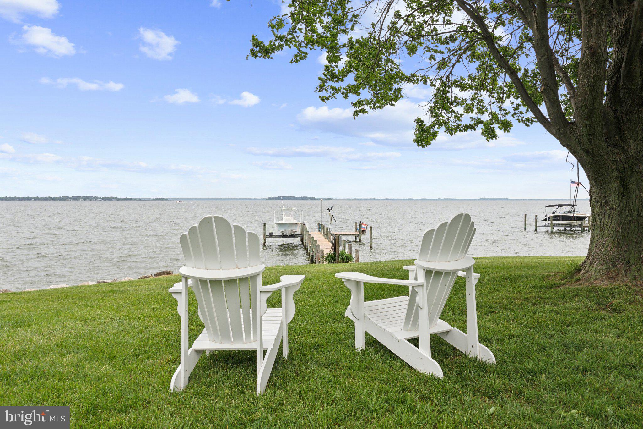 2921 Cox Neck Road East Chester, MD 21619 - Photo 13 of 66 Sit under the lovely shade tree and enjoy the view