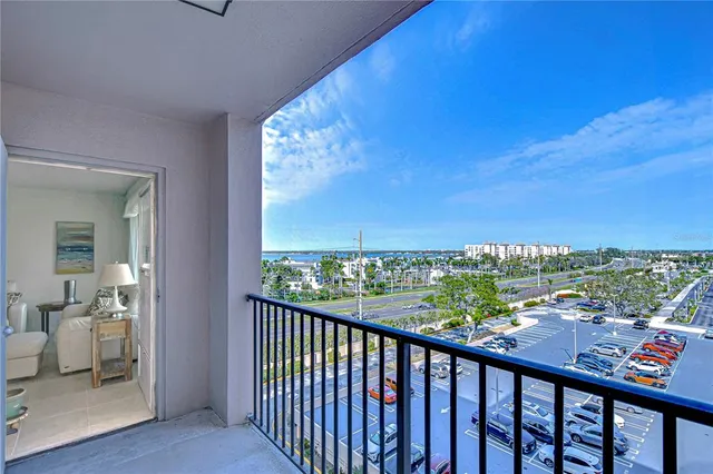a city view from a balcony