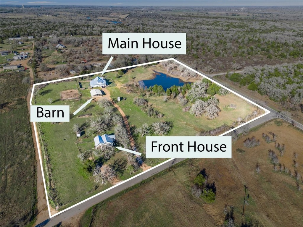 1430 Antioch Road Paige, TX 78659 - Photo 9 of 40 Locates the Main Home/Guest Quarters?Horse Barn.