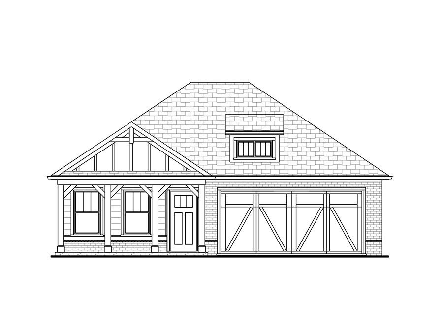 The Ashton- Wonderful 2 bdrm/2 bath plus a study floorplan with side covered patio and fenced courtyard. Home is to be built!