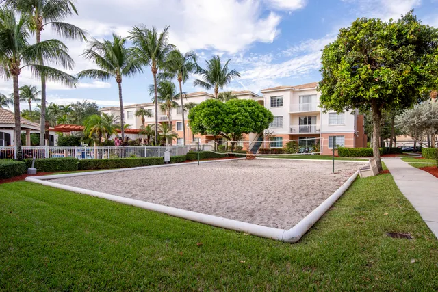 a view of a lake with a city