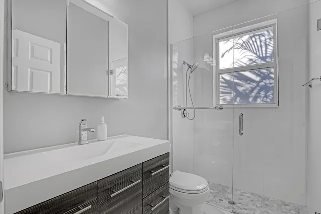 a view of a lake with houses