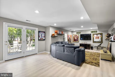 a living room with furniture and a couch