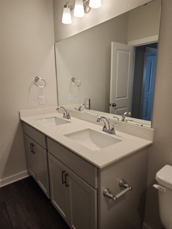 2349 Moon Tower Trail Leander, TX 78641 - Photo 32 of 34 a bathroom with a sink and a mirror