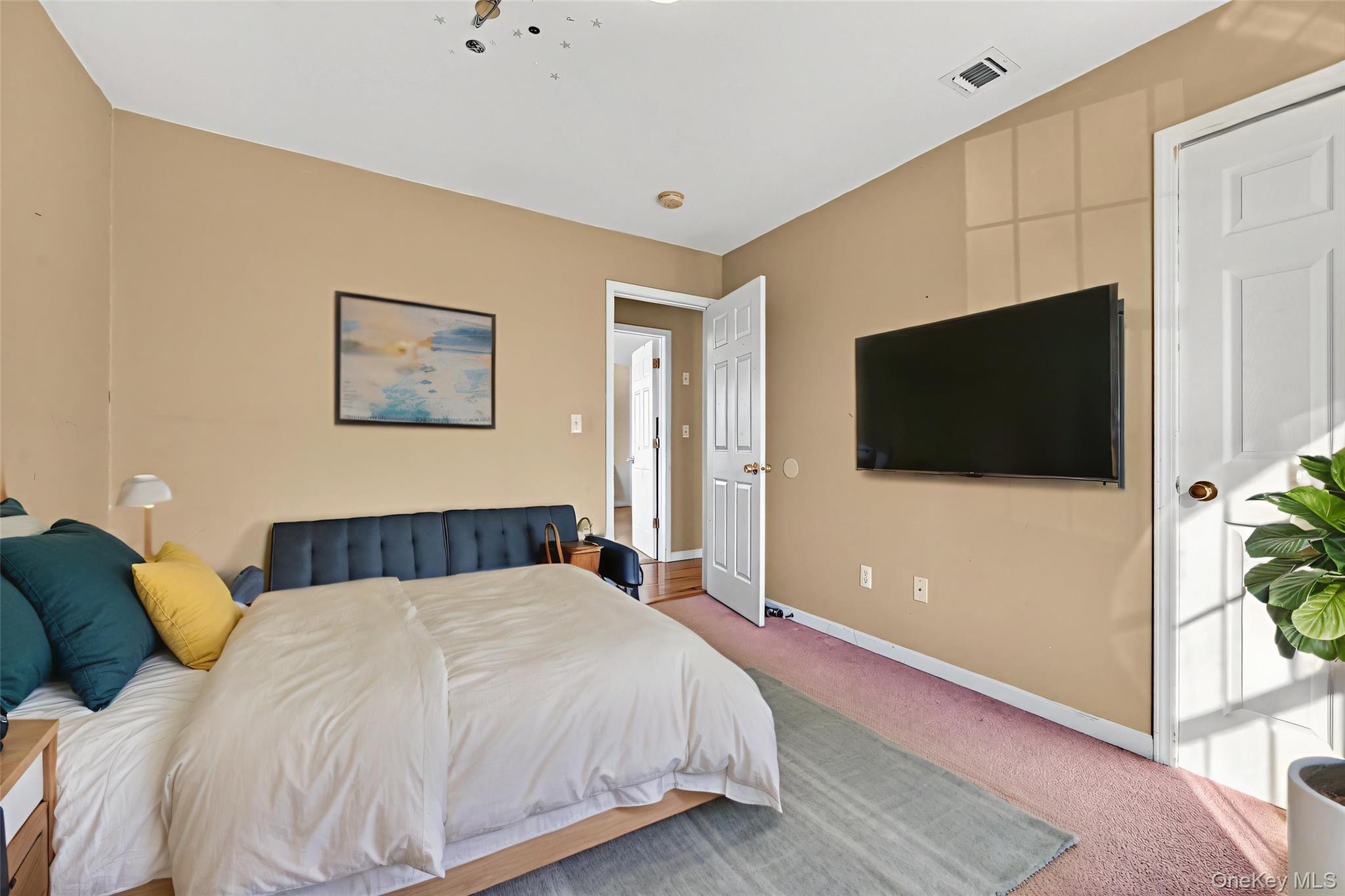 913 Silver Lake Sctn Road Middletown, NY 10941 - Photo 14 of 29 a bedroom with a bed and a flat screen tv