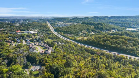 a view of city and mountain
