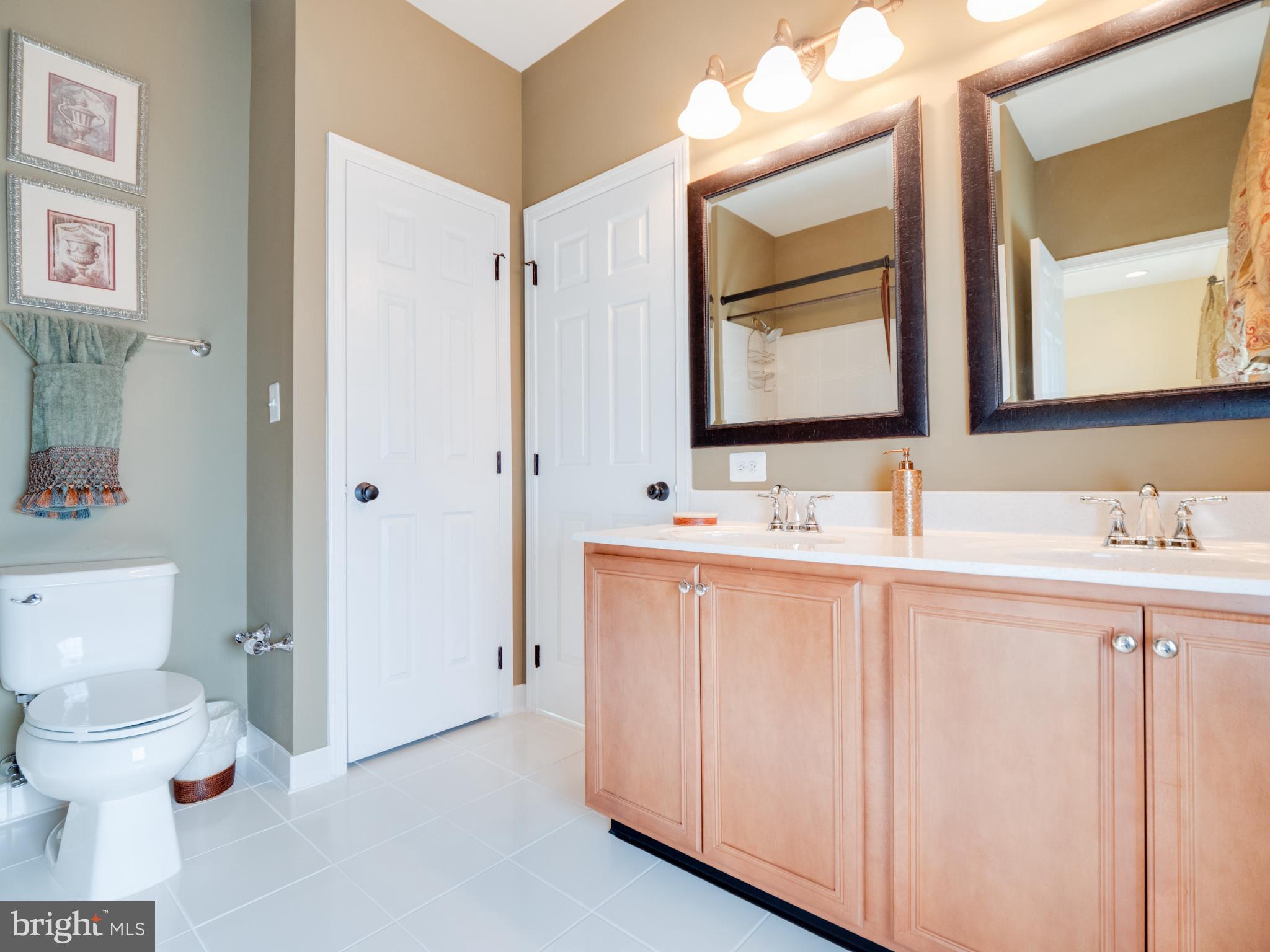 23152 Evergreen Ridge Drive Ashburn, VA 20148 - Photo 45 of 72 Elegant bathroom with dual vanities.
