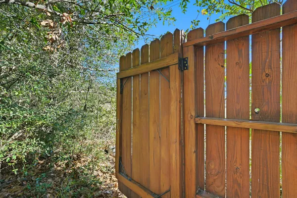 a view of wooden fence