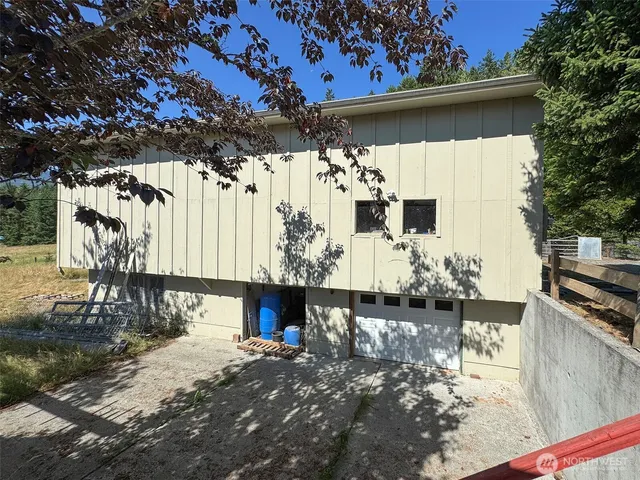 a view of a house with a patio