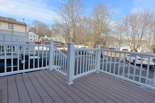 a view of a wooden deck