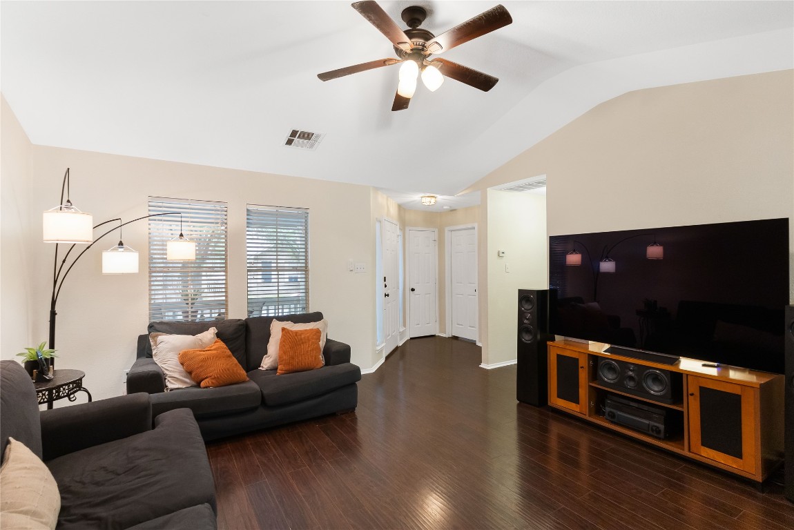 317 Strawn Kyle, TX 78640 - Photo 9 of 38 a living room with furniture and a flat screen tv