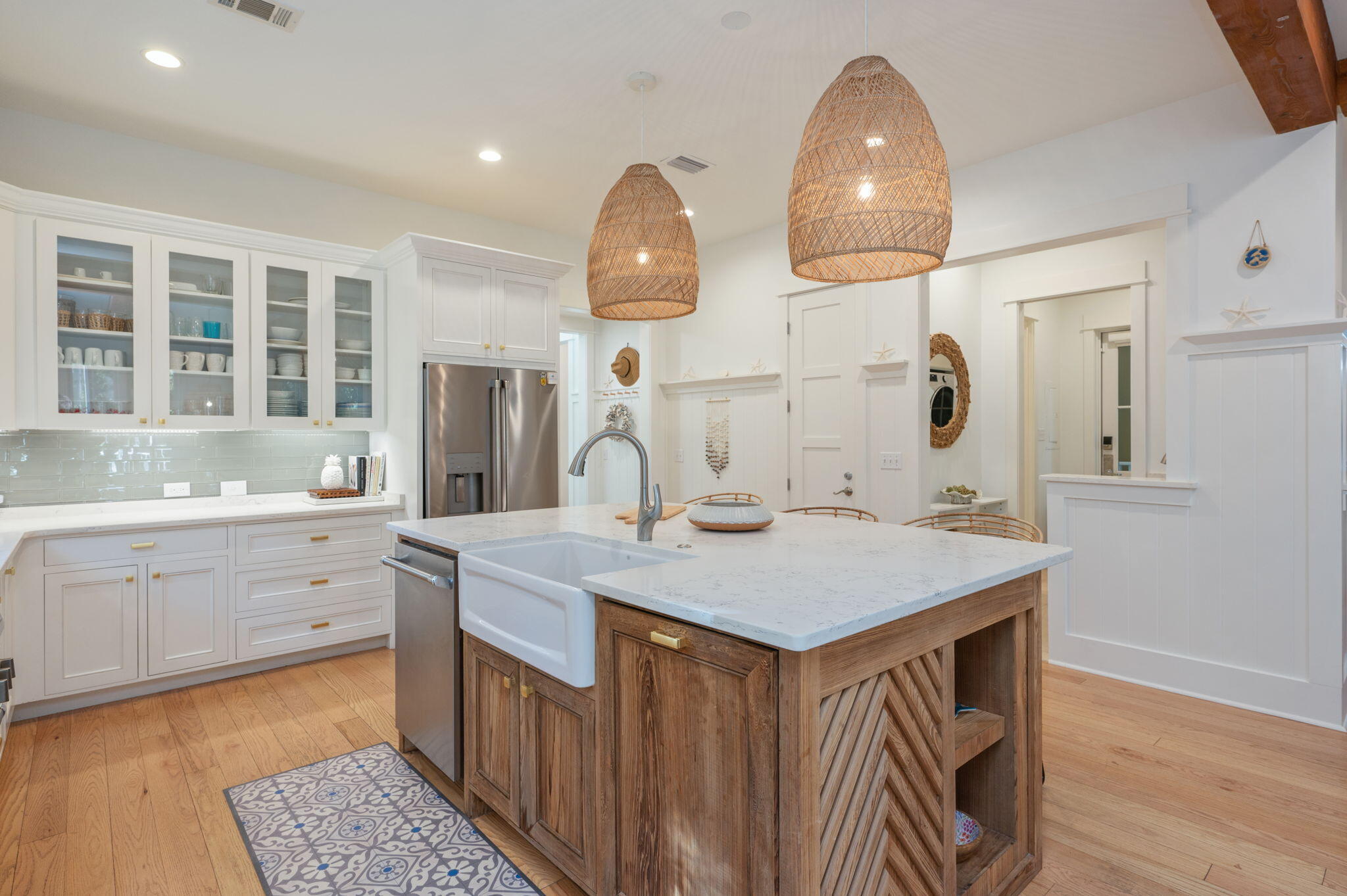 60 Red Cedar Way Santa Rosa Beach, FL 32459 - Photo 12 of 75 a bathroom with a sink a vanity a mirror and a bathtub