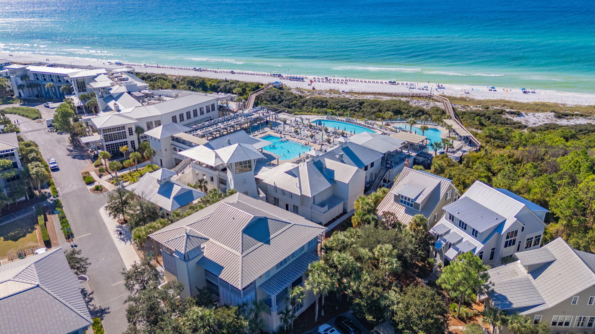 60 Red Cedar Way Santa Rosa Beach, FL 32459 - Photo 70 of 75 an aerial view of a house with a ocean view
