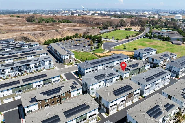 an aerial view of a city